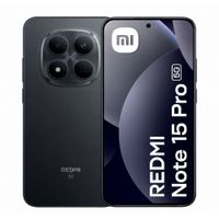 Celular Xiaomi Redmi Note 15 Pro 5G 256GB, 8GB RAM, cámara 200MP y frontal 20MP, pantalla 6.83"", chip + eSIM, negro + cargador 45W